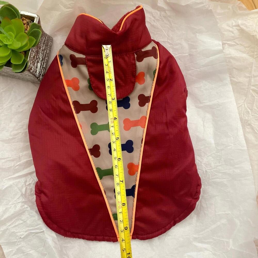 Red Dog Jacket with Bone Pattern - Picture 2 of 4